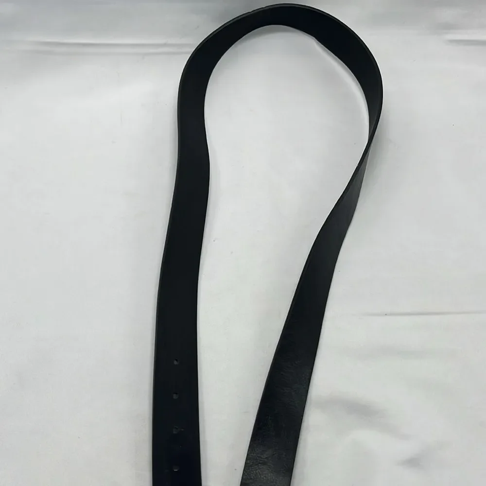 Black Faux Leather Snake Belt